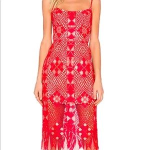 BCBGMAXAZRIA ALIESE DRESS  - Lipstick Red Size 10